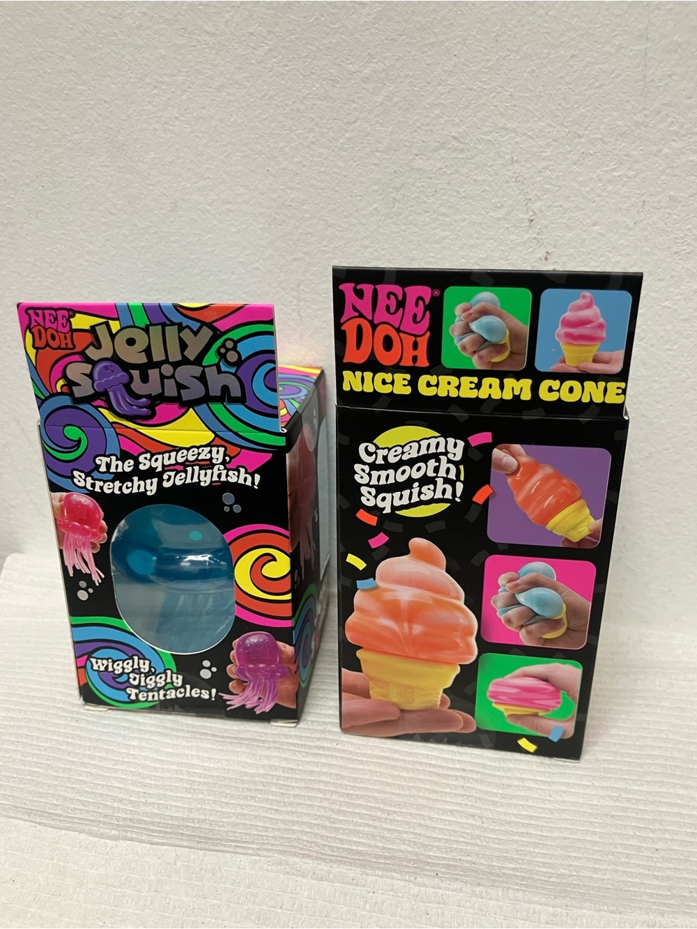Nee Doh Blue Jellyfish and Ice Cream Cone Squishy Sensory Toy bundle - Picture 4 of 7